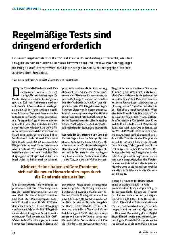 Vorschauseite 1: Regelmäßige Tests sind dringend erforderlich.