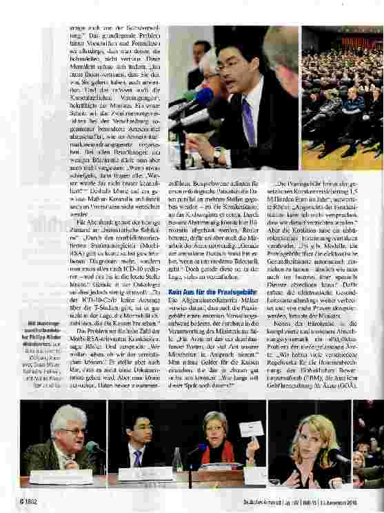 Vorschauseite 2: Rösler im kollegialen Verhör