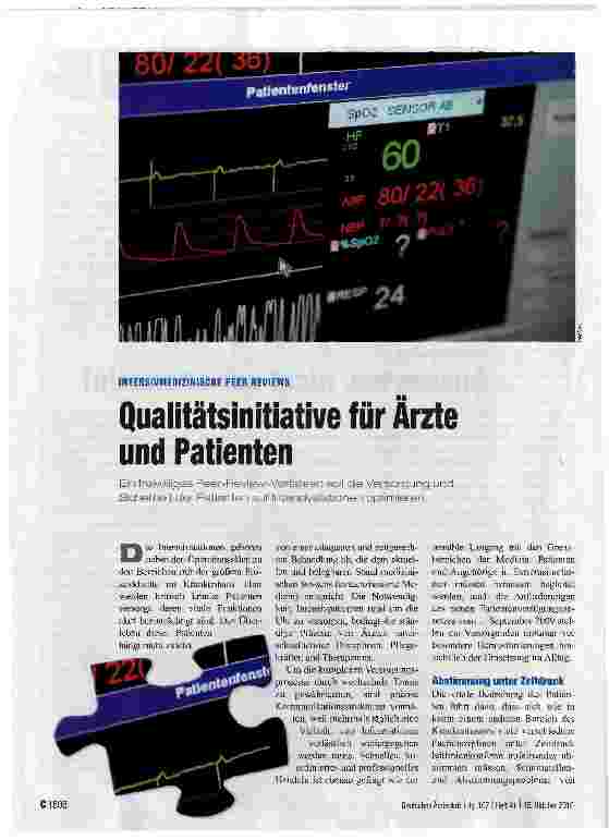Vorschauseite 1: Qualitätsinitiative für Arzte und Patienten