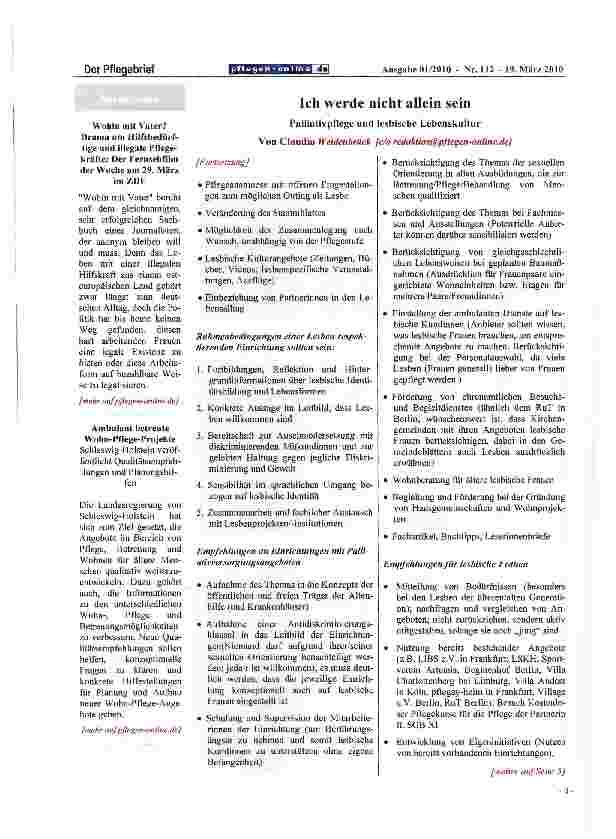 Vorschauseite 2: Ich werde nicht allein sein