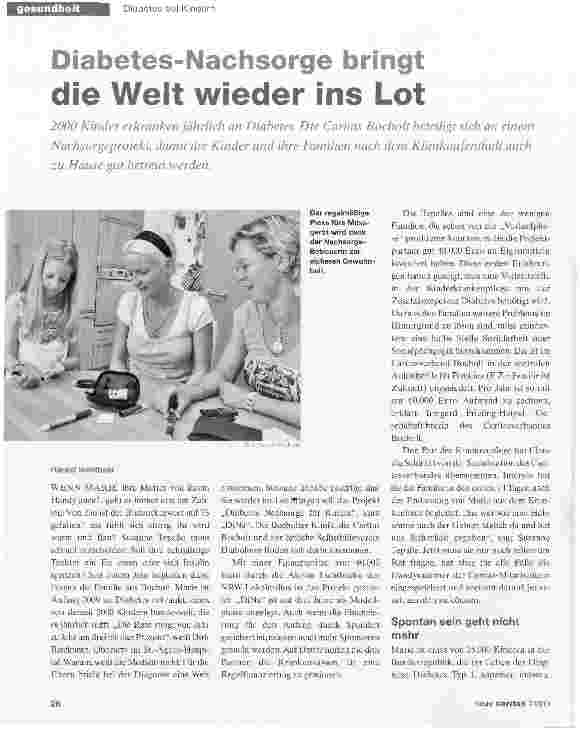 Vorschauseite 1: Diabetes-Nachsorge bringt die Welt wieder ins Lot