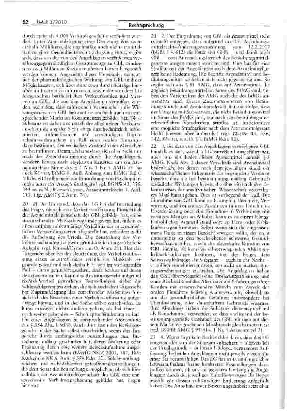 Vorschauseite 5: Unerlaubtes Inverkehrbringen von Gamma-Butyrolacton