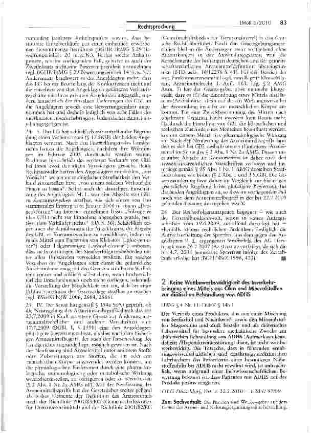 Vorschauseite 6: Unerlaubtes Inverkehrbringen von Gamma-Butyrolacton