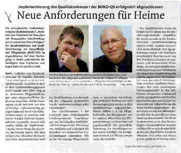 Vorschauseite 1: Neue Anforderungen für Heime