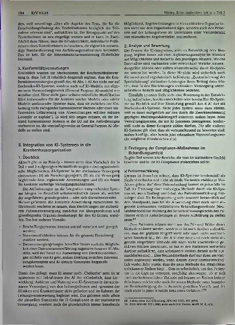 Vorschauseite 2: Künstliche Intelligenz in der stationären Versorgung und Forschung - Teil 3
