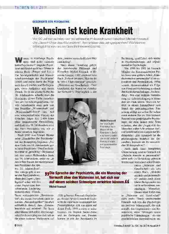 Vorschauseite 1: Wahnsinn ist keine Krankheit