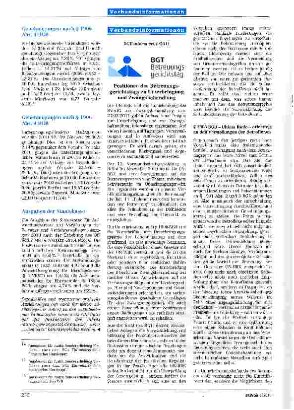 Vorschauseite 3: Betreuungszahlen 2010