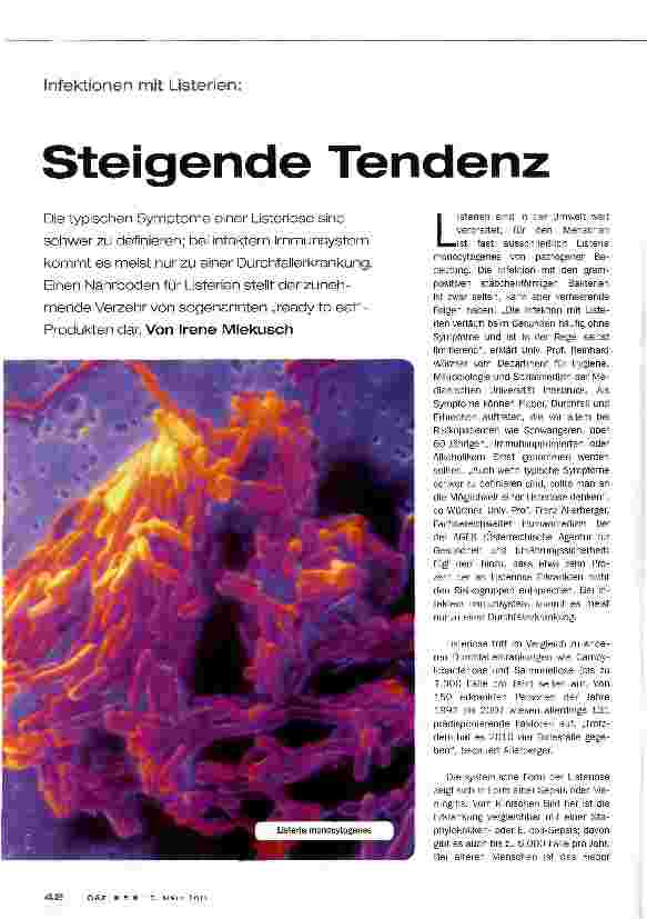 Vorschauseite 1: Steigende Tendenz