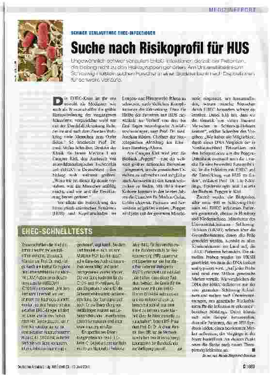 Vorschauseite 1: Suche nach Risikoprofil für HUS