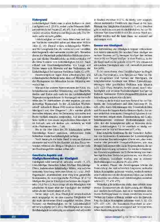 Vorschauseite 2: Besonderheit der Linkshändigkeit