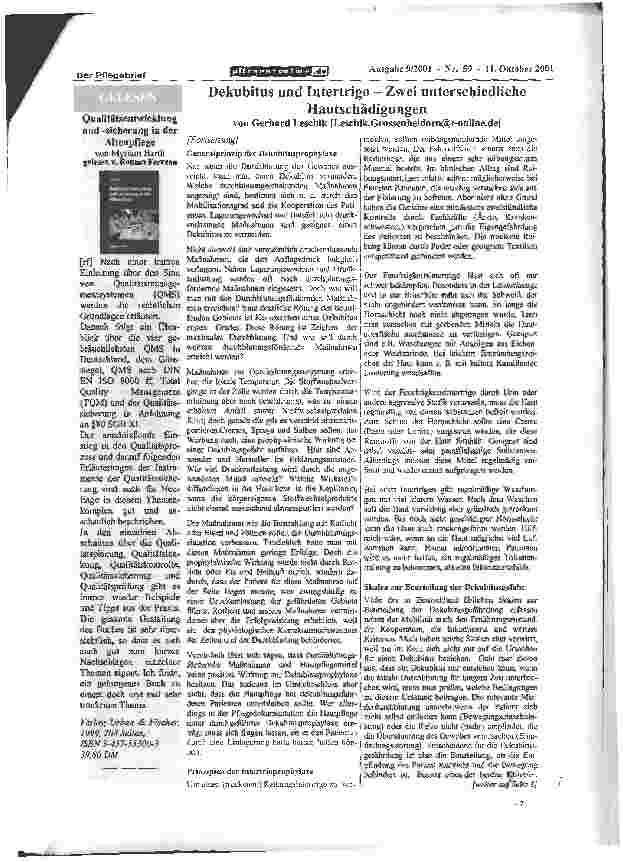 Vorschauseite 2: Dekubitus und Intertrigo - Zwei unterschiedliche Hautschädigungen