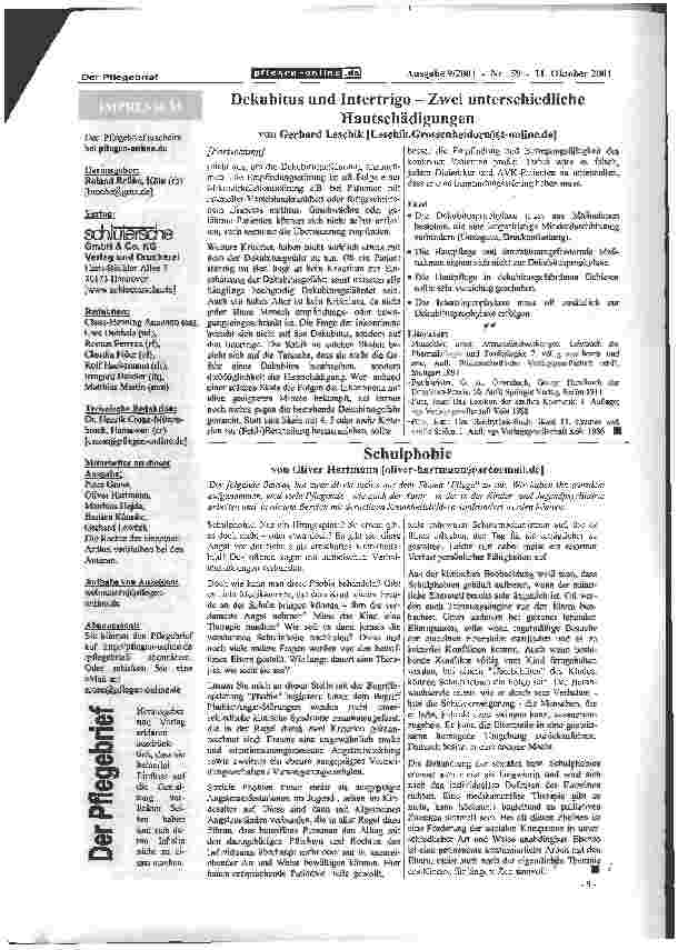Vorschauseite 3: Dekubitus und Intertrigo - Zwei unterschiedliche Hautschädigungen