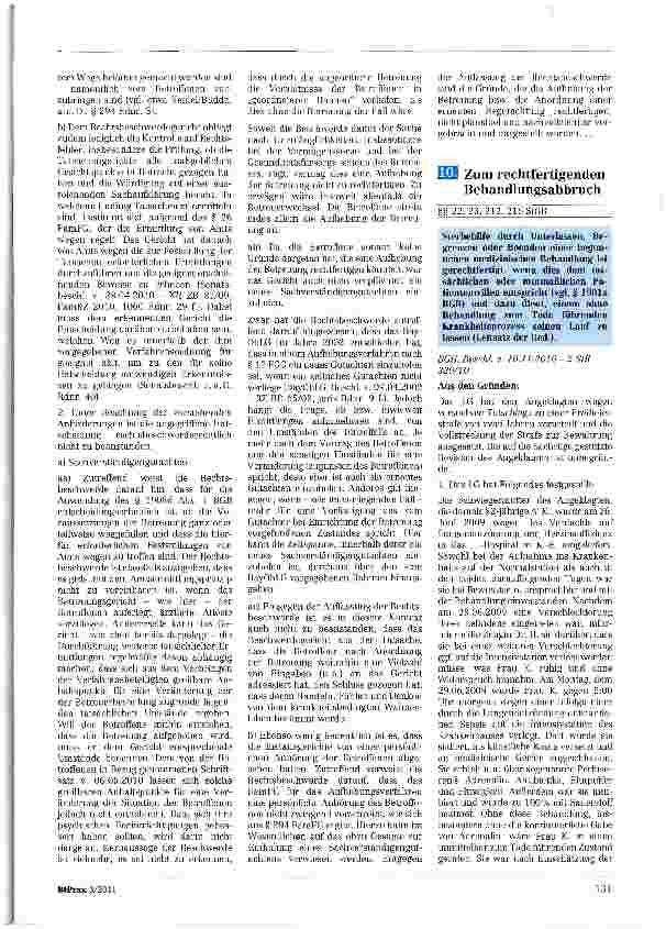 Vorschauseite 2: Zur Aufhebung der Betreuung