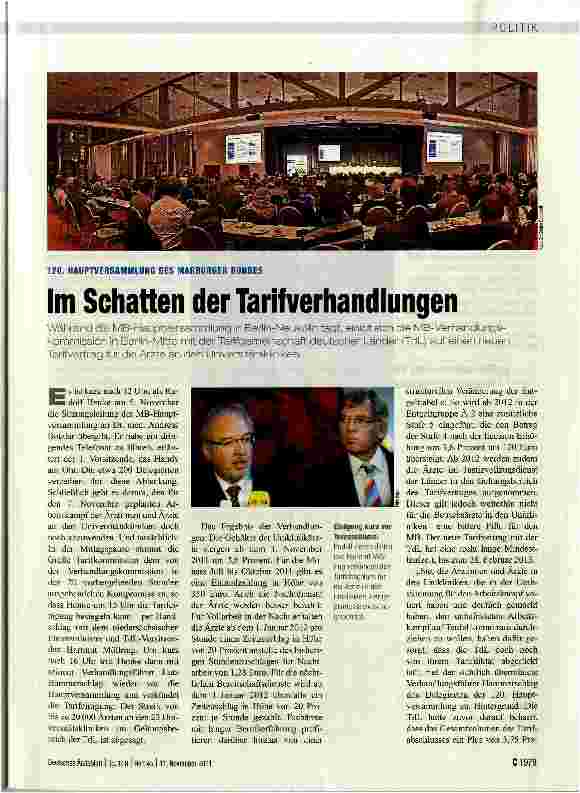 Vorschauseite 1: Im Schatten der Tarifverhandlungen