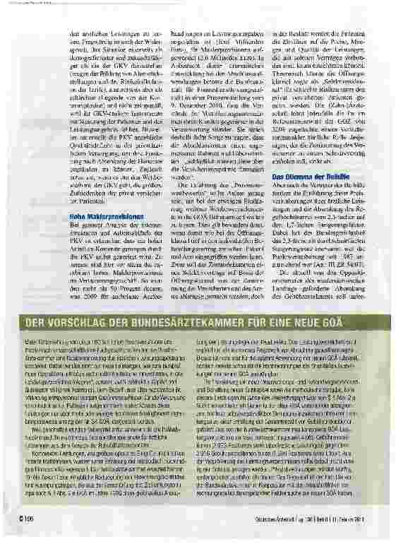 Vorschauseite 2: AMTLICHE GEBÜHRENORDNUNG FÜR ÄRZTEIm Fadenkreuz des Wettbewerbs