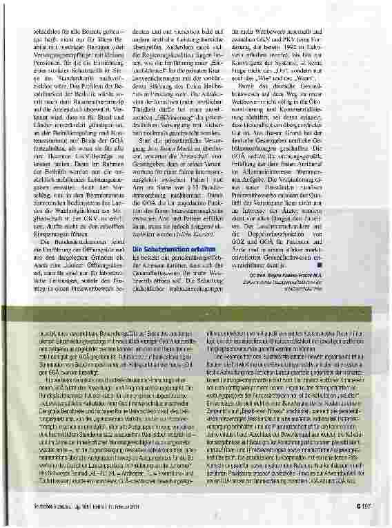Vorschauseite 3: AMTLICHE GEBÜHRENORDNUNG FÜR ÄRZTEIm Fadenkreuz des Wettbewerbs