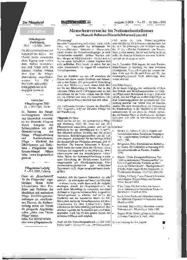 Vorschauseite 2: Menschenversuche im Nationalsozialismus