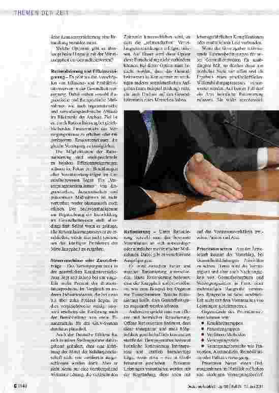 Vorschauseite 2: Gerechte Leistungsverteilung muss offen diskutiert werden