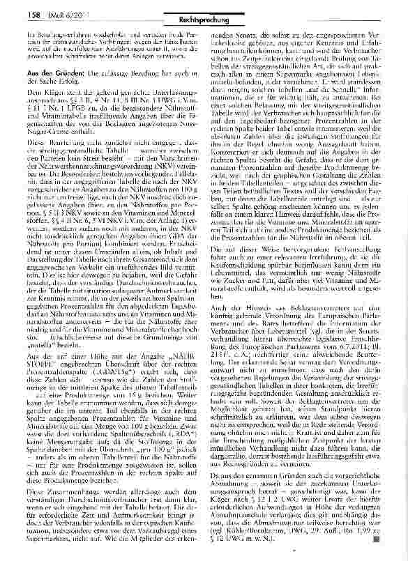 Vorschauseite 2: Irreführende Gestaltung einer Nährwerttabelle (Nuss-Nougat Creme)