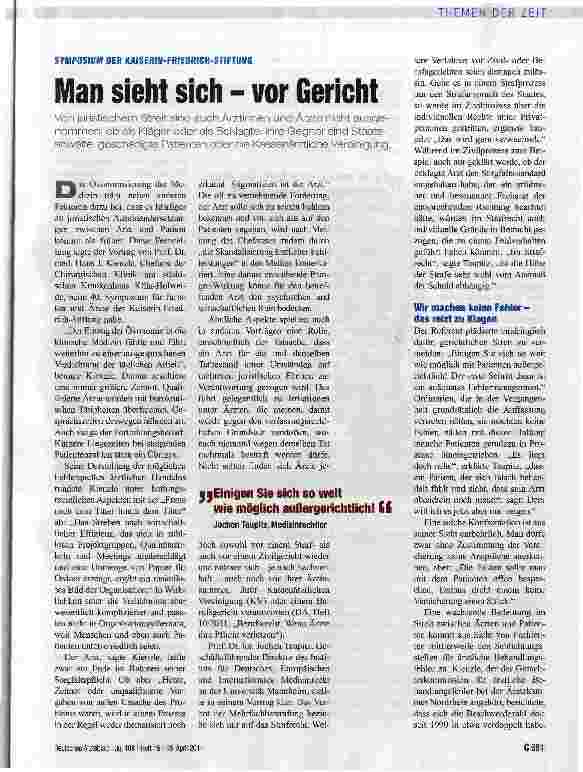 Vorschauseite 1: Man sieht sich - vor Gericht