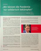 Vorschauseite 1: Wir können die Pandemie nur solidarisch bekämpfen.