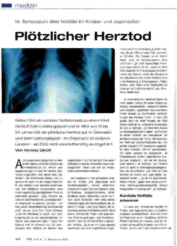 Vorschauseite 1: Plötzlicher Herztod
