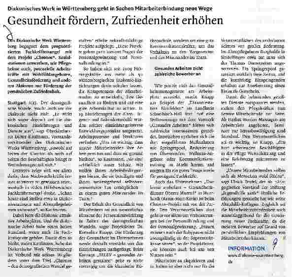 Vorschauseite 1: Gesundheit fördern, Zufriedenheit erhöhen