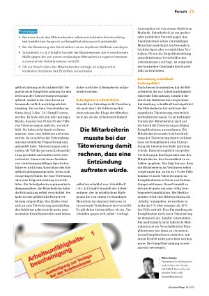 Vorschauseite 2: Tattoo-Komplikationen: Keine Entgeltfortzahlung