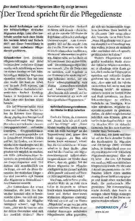 Vorschauseite 1: Der Trend spricht für die Pflegedienste