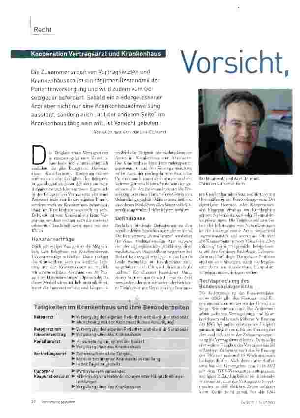 Vorschauseite 1: Vorsicht, Rechtsfallen!