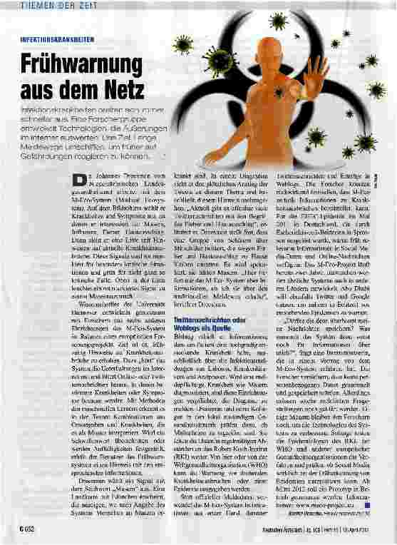 Vorschauseite 1: Frühwarnung aus dem Netz