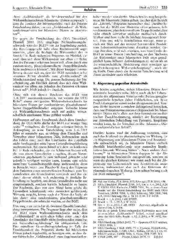 Vorschauseite 3: Zwischen Arzneimittel und Lebensmittel - aktuelle Rechtsprechung zu bilanzierten Diäten