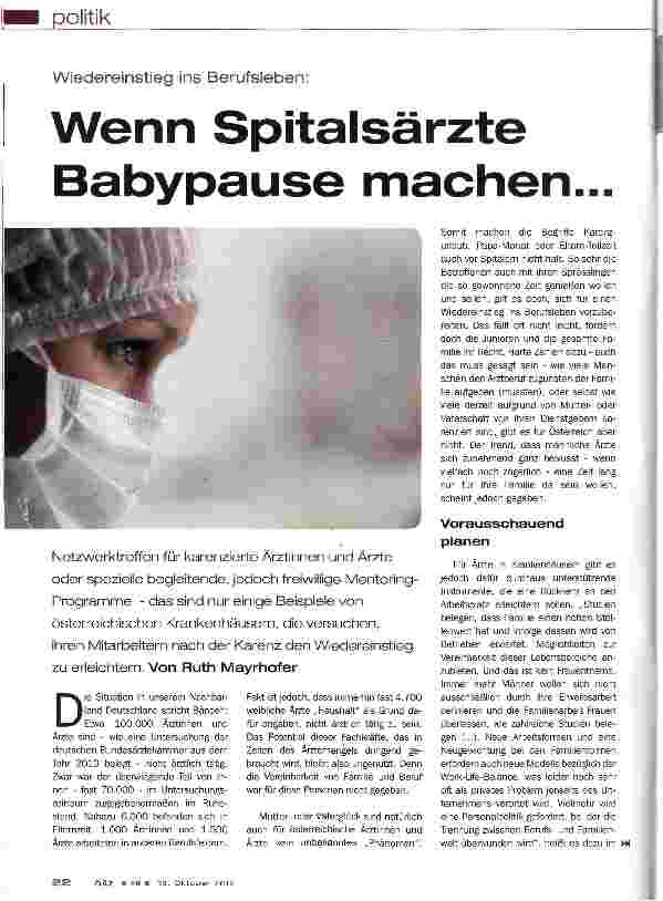 Vorschauseite 1: Wenn Spitalsärzte Babypause machen. ..