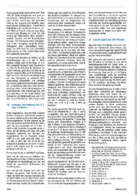 Vorschauseite 2: Die Justizvollzugsanstalt (JVA) als Heim i. S. d. § 5 Abs. 3 VBVG? - zugleich Besprechung der Entscheidung des BGH v. 14. 12. 2011 - XII ZB 521/10 - (BtPrax 2012, 65)
