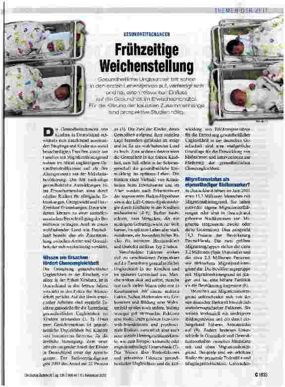 Vorschauseite 1: Frühzeitige Weichenstellung