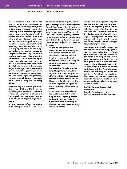 Vorschauseite 5: Leserbrief zum Sonderbeitrag: Konsensuspapier der DGK und DGAI Analgosedierung in der Kardiologie (Note: The text appears to be correctly spelled. )