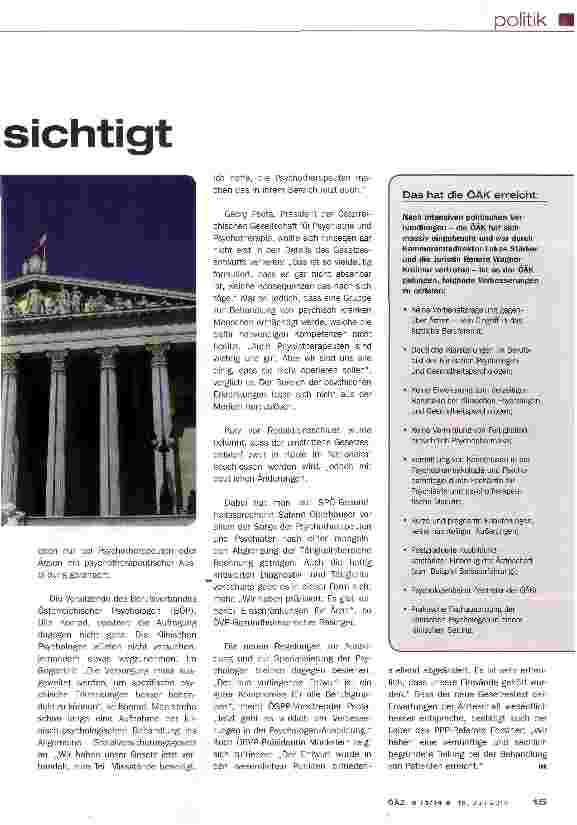 Vorschauseite 2: ÖÄK-Vorschläge berücksichtigen