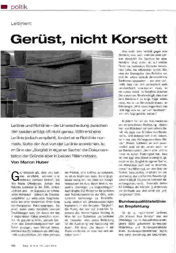 Vorschauseite 1: Gerüst, nicht Korsett