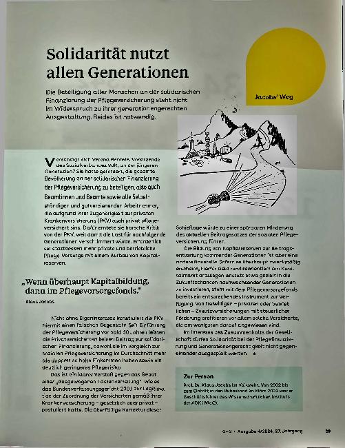Vorschauseite 1: Solidarität nutzt allen Generationen