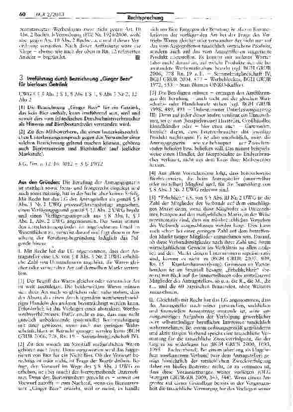 Vorschauseite 4: Voraussetzungen für die Zulässigkeit gesundheitsbezogener Angaben eines Werbeslogans (Monsterbacke) Verordnung (EG) Nr. 1924/2006; LFGB $ 11 I 1, S. 2 Nr. 1