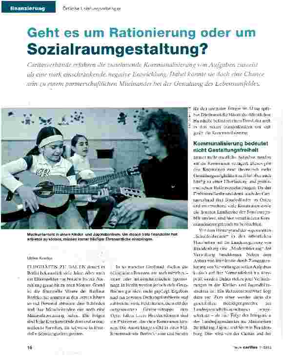 Vorschauseite 1: Geht es um Rationierung oder um Sozialraumgestaltung?