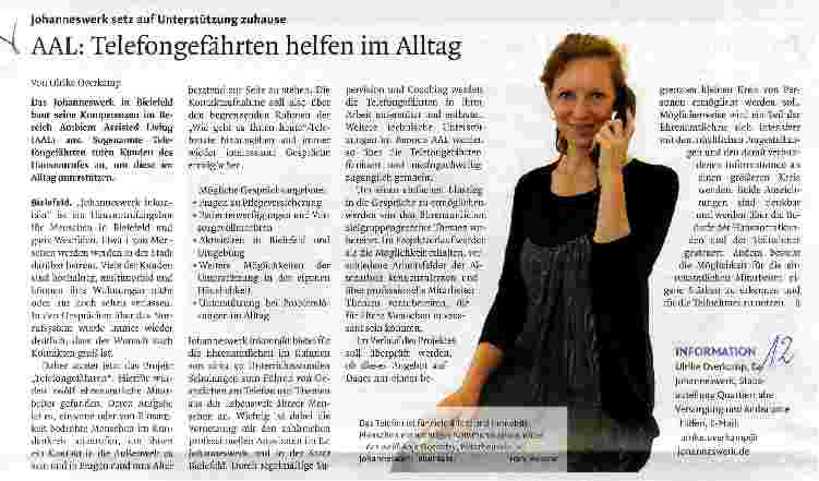 Vorschauseite 1: AAL: Telefongefährten helfen im Alltag