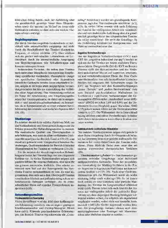 Vorschauseite 4: Chronischer Tinnitus - eine interdisziplinäre Herausforderung
