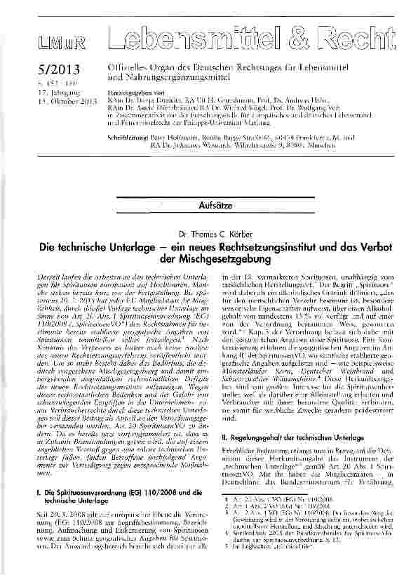 Vorschauseite 1: Die technische Unterlage - ein neues Rechtsetzungsinstitut und das Verbot der Mischgesetzgebung