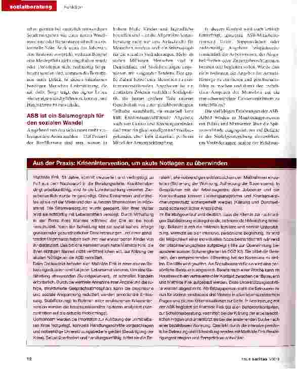 Vorschauseite 4: Die Allgemeine Sozialberatung -jeder kann kommen