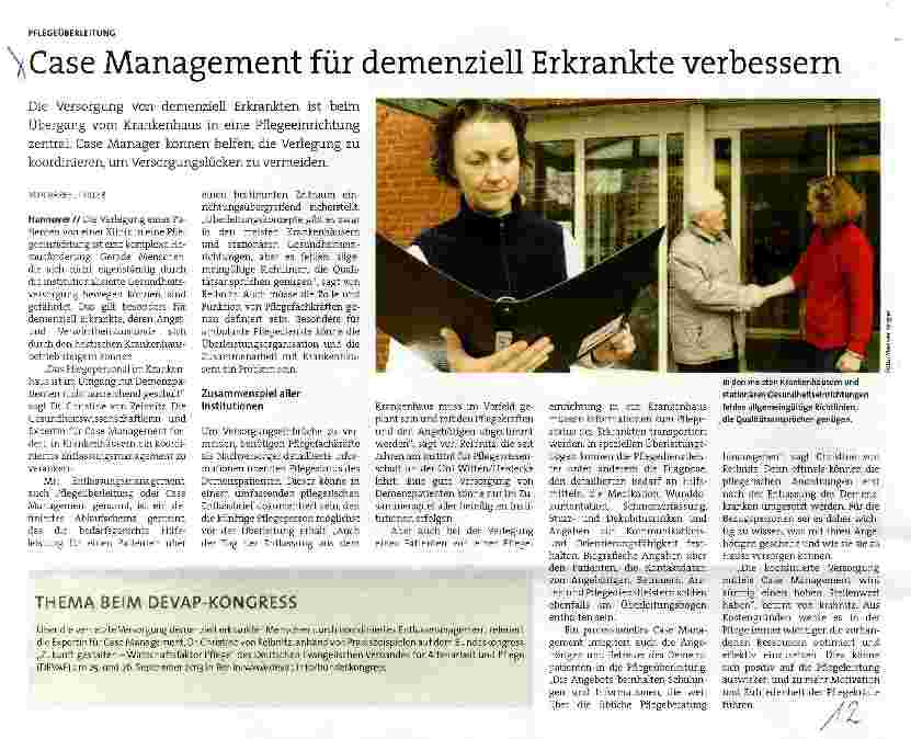 Vorschauseite 1: Case Management für demenziell Erkrankte verbessern