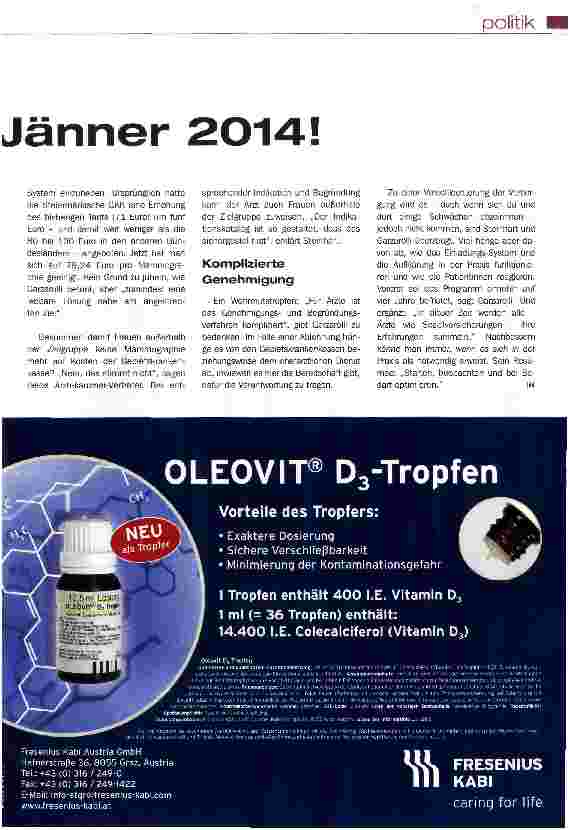 Vorschauseite 2: Start: 1.Jänner 2014!