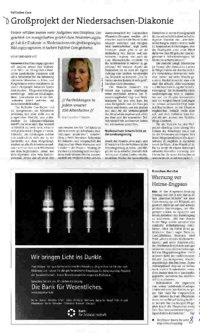 Vorschauseite 1: Großprojekt der Niedersachsen-Diakonie