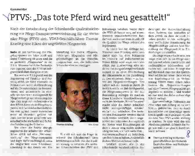 Vorschauseite 1: NPTVS: „Das tote Pferd wird neu gesattelt!