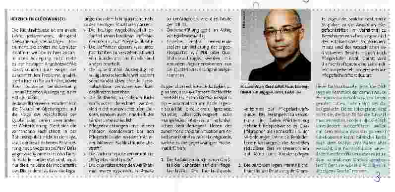 Vorschauseite 2: FACHKRAFTQUOTE: 20 JAHRE FRUST UND ÄRGERNIS Happy Birthday!